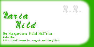 maria mild business card